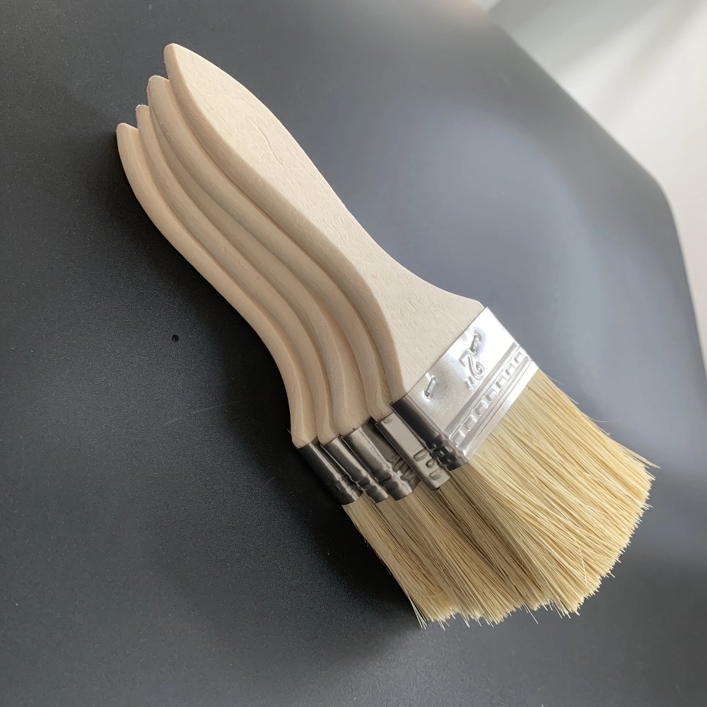 Wood Stain Brush - Wooden Paint Brush Set with Ergonomic