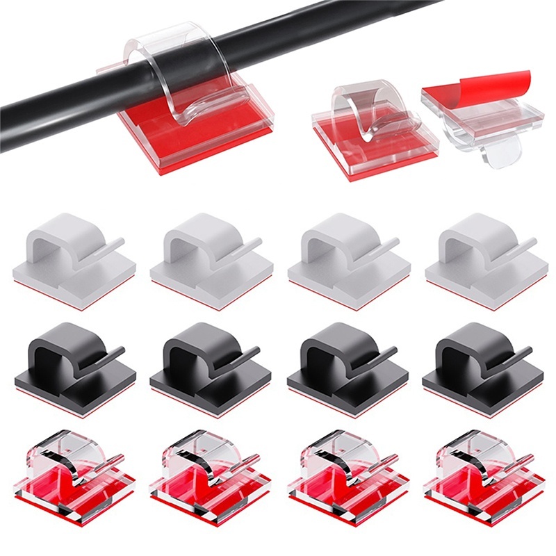 Cable Staple Clip - 50pcs Cable Organizer Clips Cable Winder
