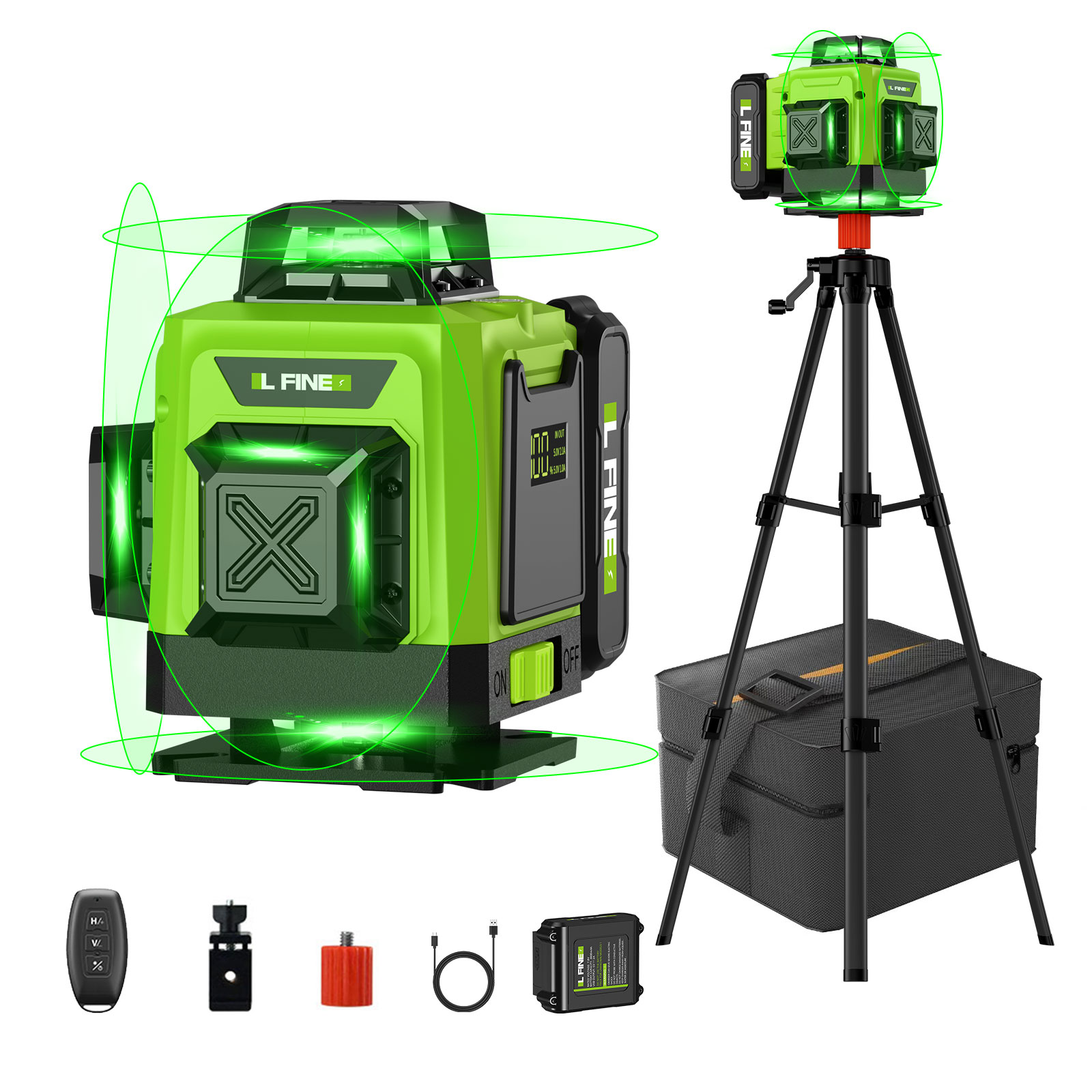 Home Improvement Warehouse - Laser Level Self-Leveling Horizontal Vertical Cross