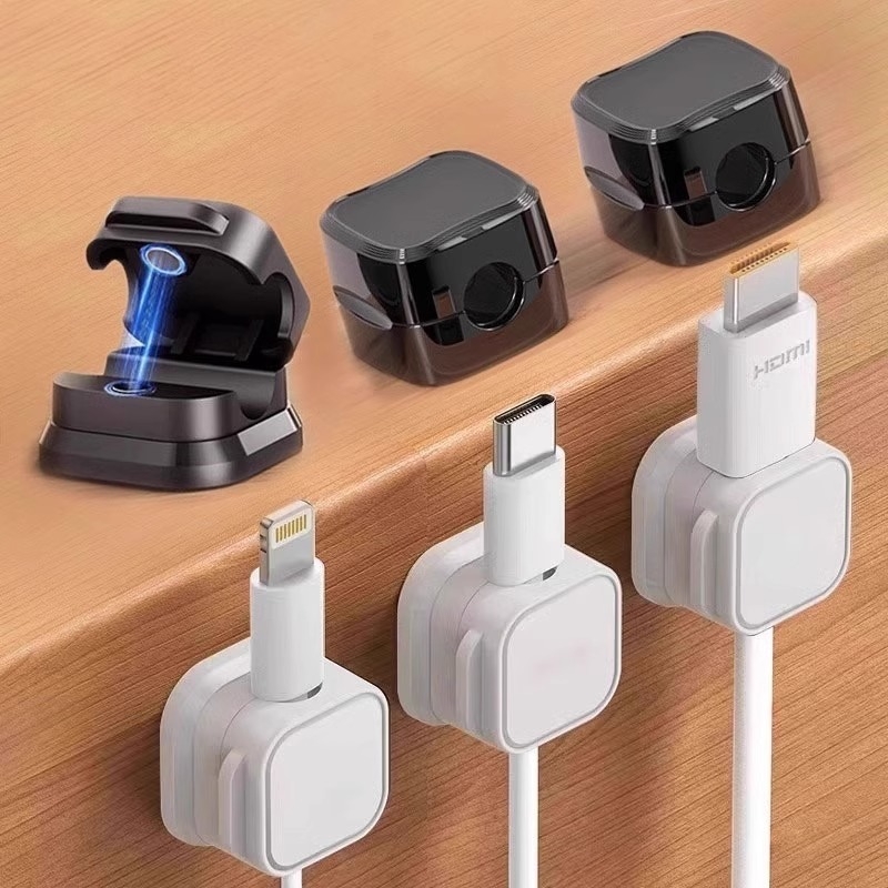 Cable Staple Clip - Magnetic Cable Organizer Desktop Car Data