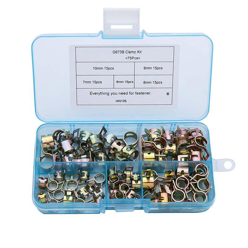 75Pcs/set 6-10mm Spring Fuel O - Hose Clamp Assorted review and price