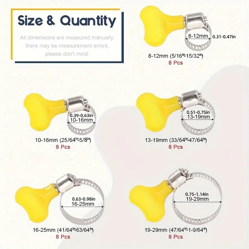 40PCS Thumb Screw Hose Clamp K - Hose Clamp Assorted review and price