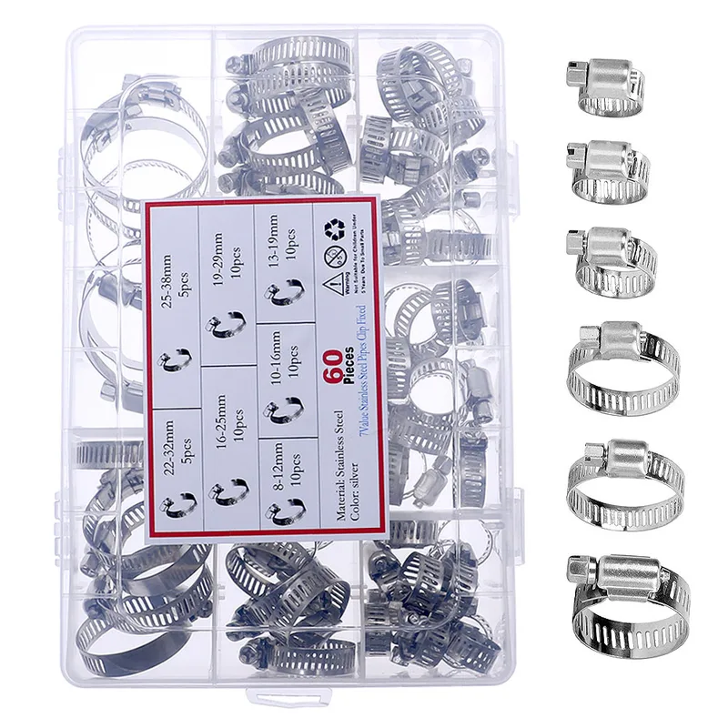 60Pcs Fuel Injection Hose Line - Hose Clamp Assorted review and price