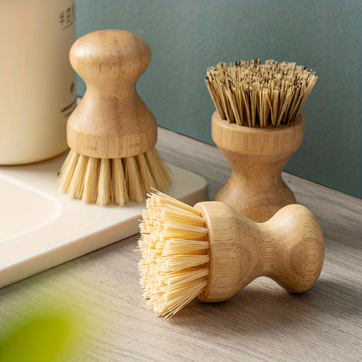 1pc Solid Wood Dishwashing Bru - Wood Stain Brush review and price