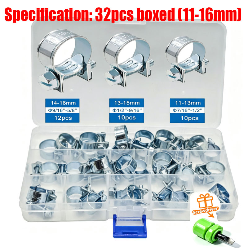 32/60/135Pcs 7-18mm Mini Clamp - Hose Clamp Assorted review and price