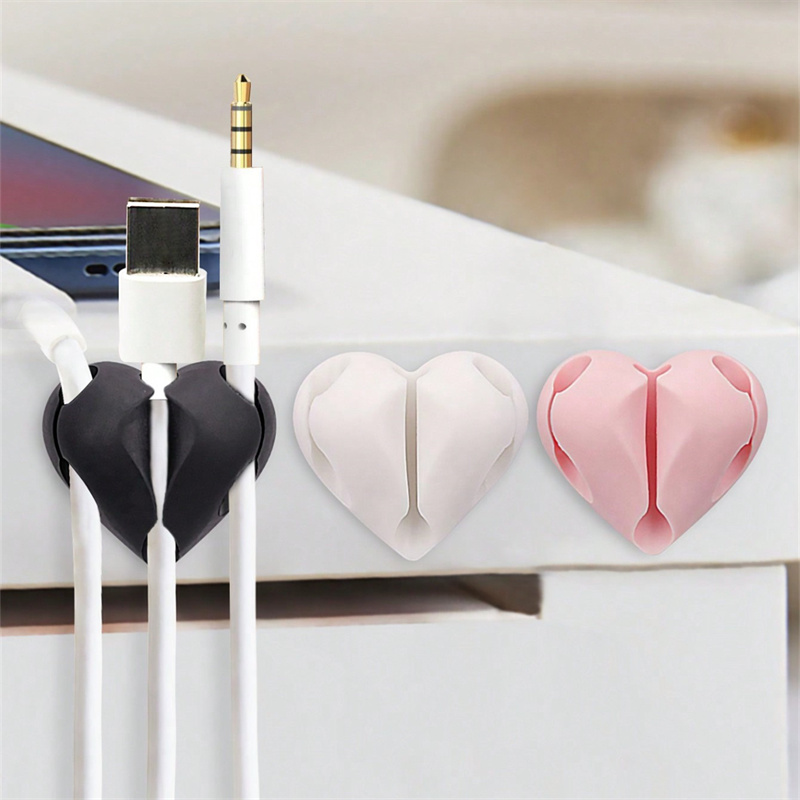 2pcs Heart-Shaped Mini Cable W - Cable Staple Clip review and price