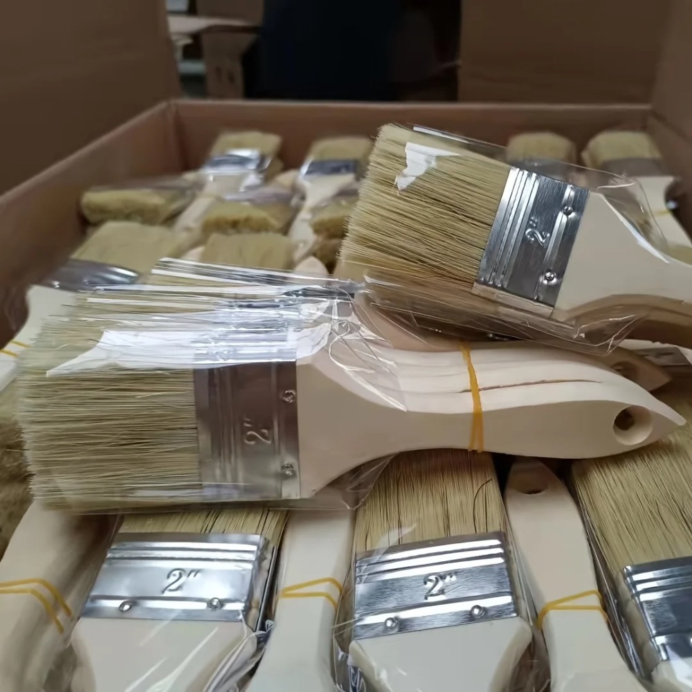 Wooden Paint Brush Set with Er - Wood Stain Brush review and price