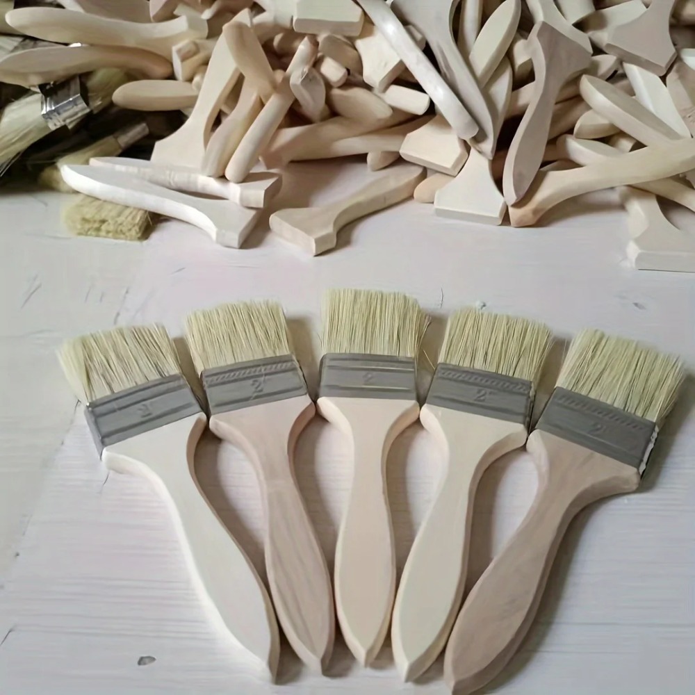 Wooden Paint Brush Set with Er - Wood Stain Brush review and price
