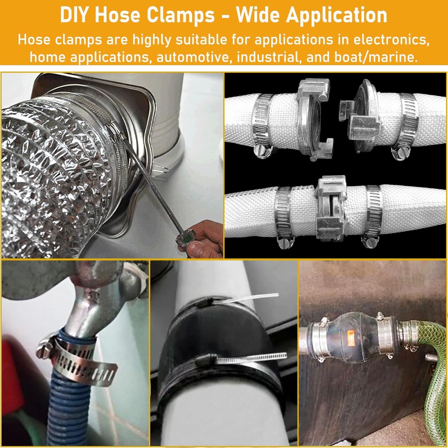Hose Clamps Stainless Steel, L - Hose Clamp Assorted review and price