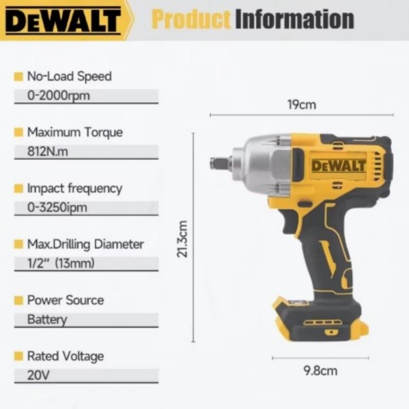 DEWALT DCF892 High Torque Brus - Home Improvement Warehouse review and price