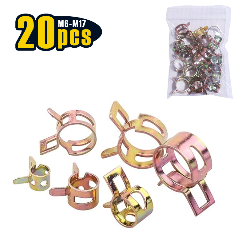 20 Pcs 6-17mm Spring Hose Clam - Hose Clamp Assorted review and price