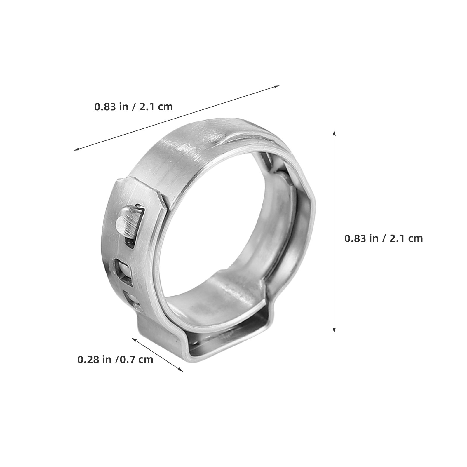 50Pcs Stainless Steel Single E - Hose Clamp Assorted review and price