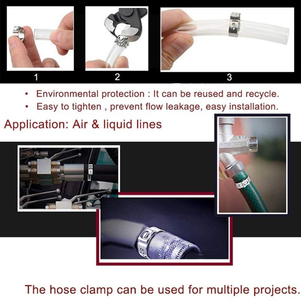 10Pcs 5.3-31mm Hose Clamp Sing - Hose Clamp Assorted review and price