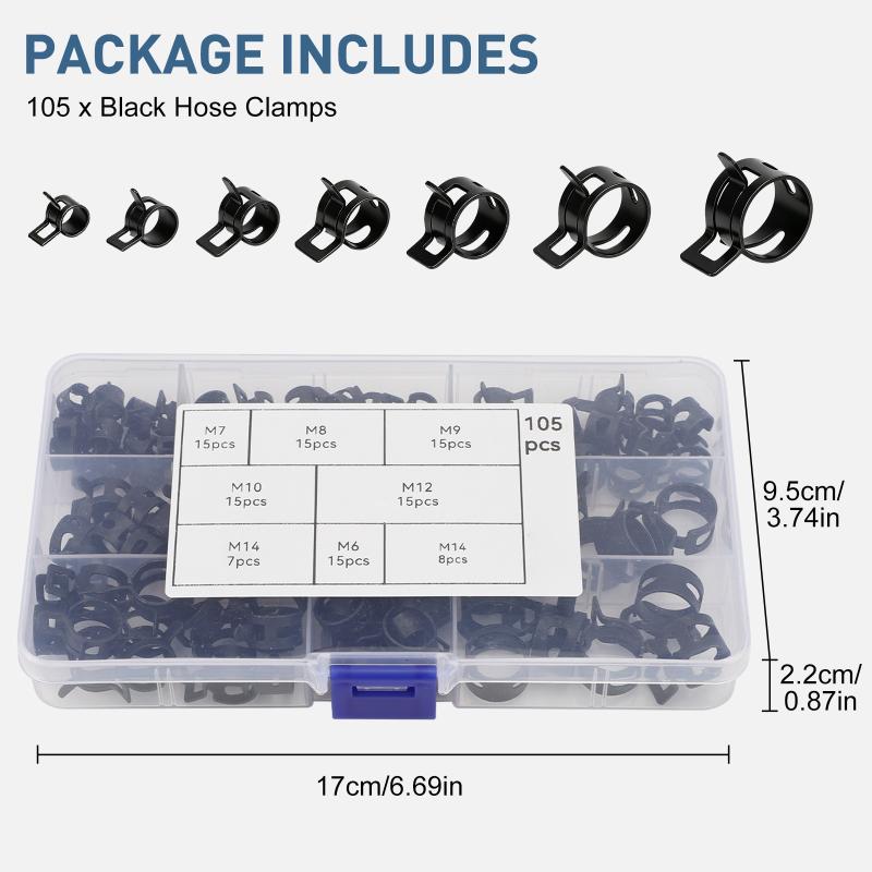 105Pcs Spring Band Hose Clamps - Hose Clamp Assorted review and price