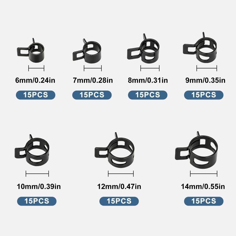 105Pcs Spring Band Hose Clamps - Hose Clamp Assorted review and price