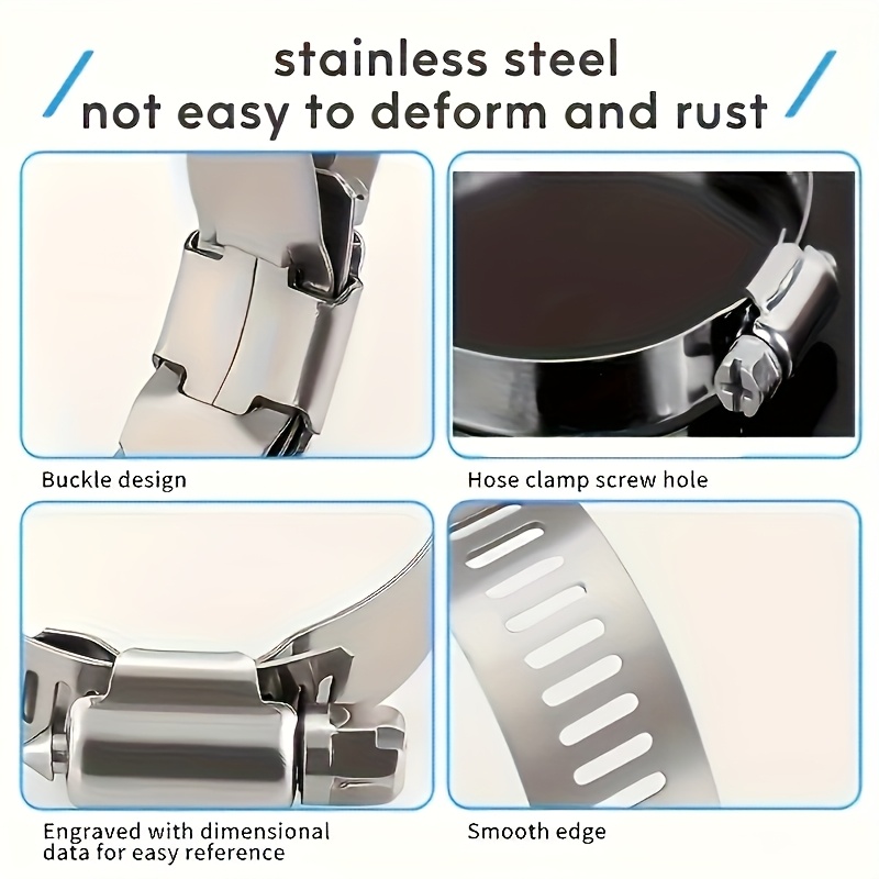 40/50Pcs Stainless Steel Hose  - Hose Clamp Assorted review and price
